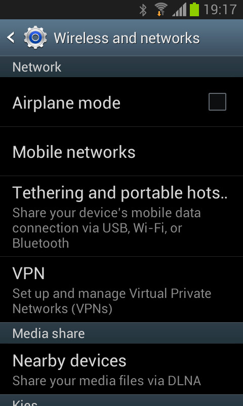 Android: Settings wireless and networks VPN | IPsec for Android