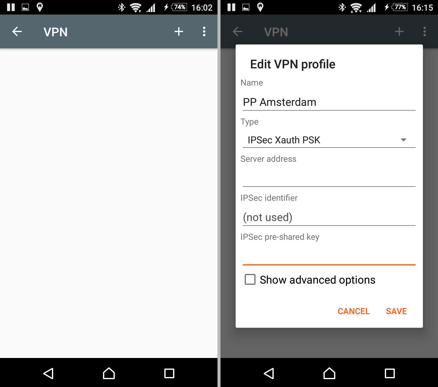Add new VPN connection | Always-On VPN with Android