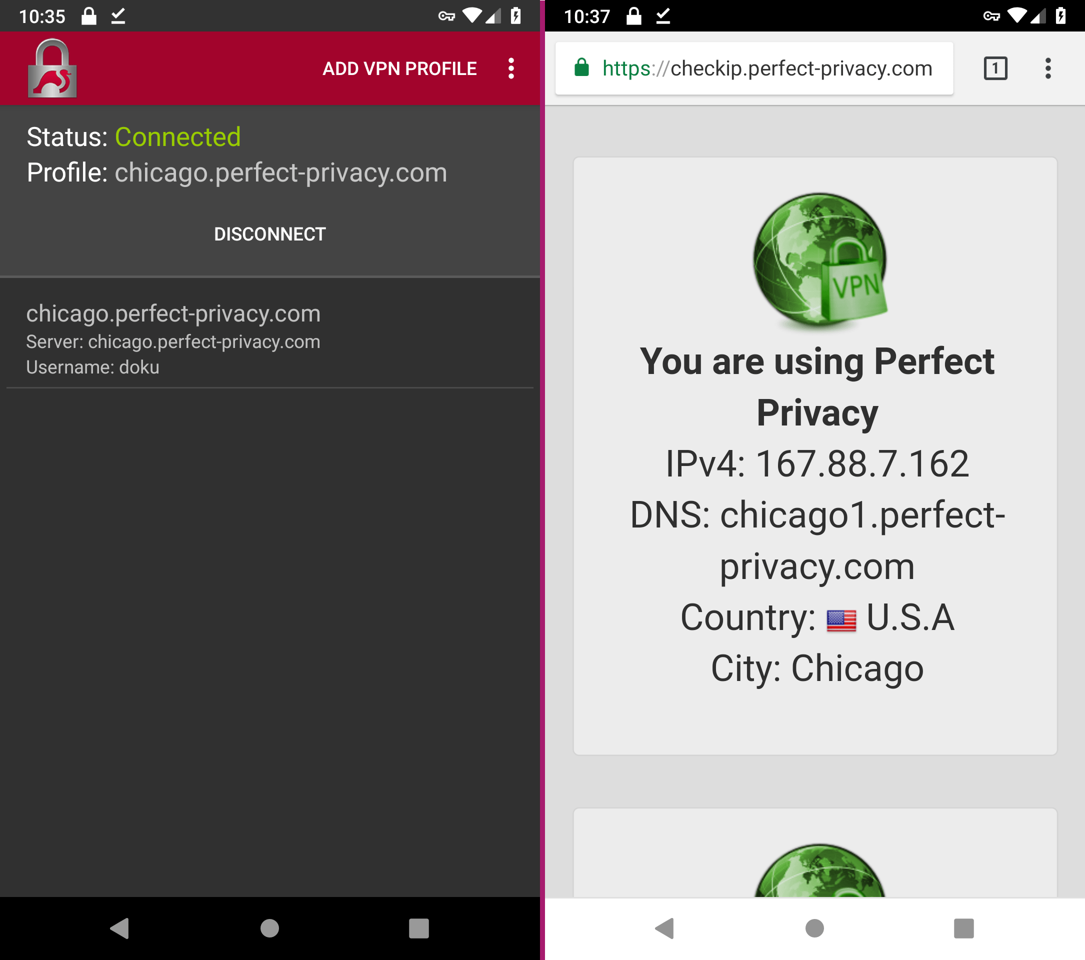 VPN connection established successfully | Set up strongSwan on Android (IPsec/IKEv2)