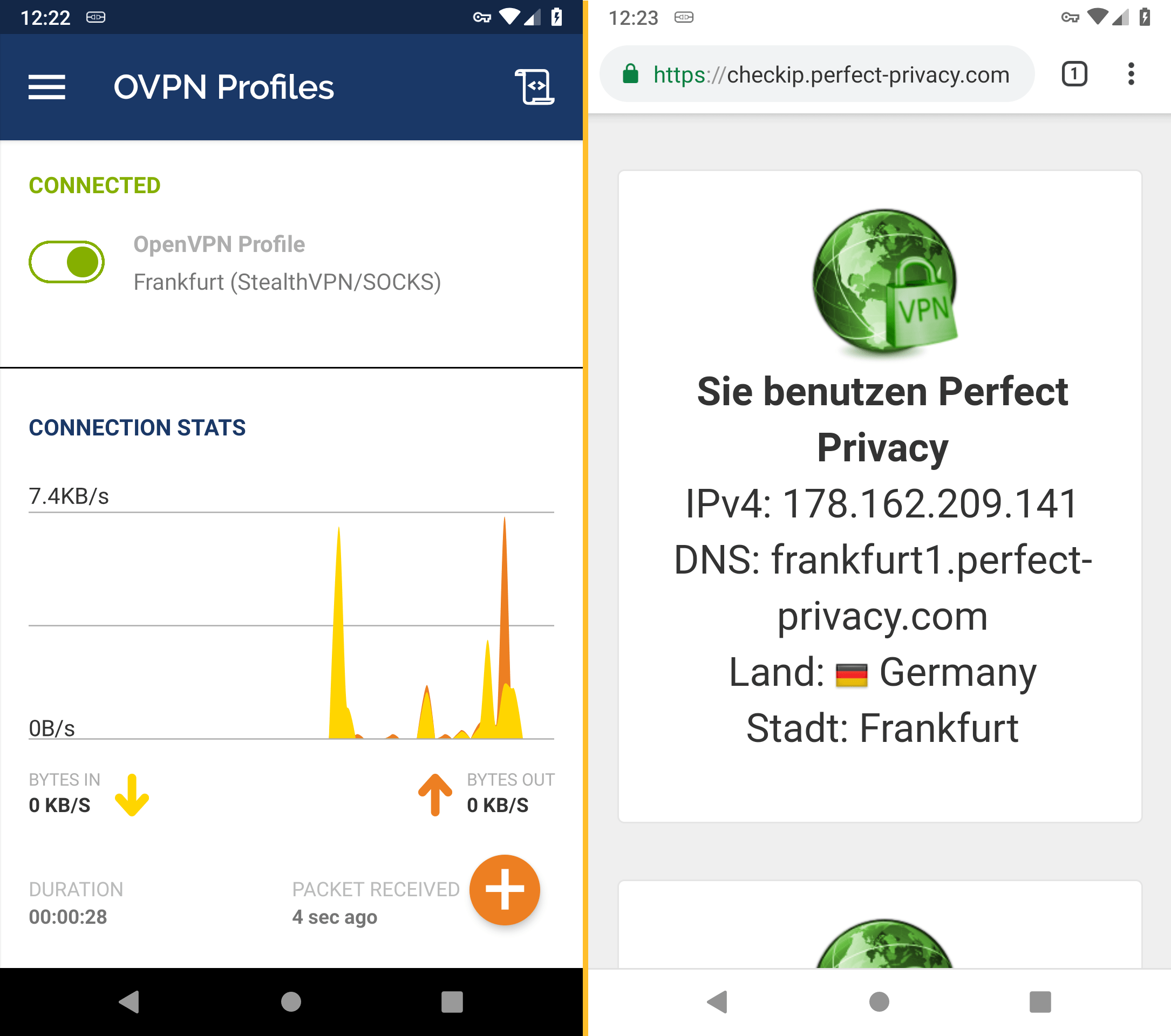 VPN-Verbindung prüfen | Stealth VPN unter Android (OpenVPN & SOCKS)