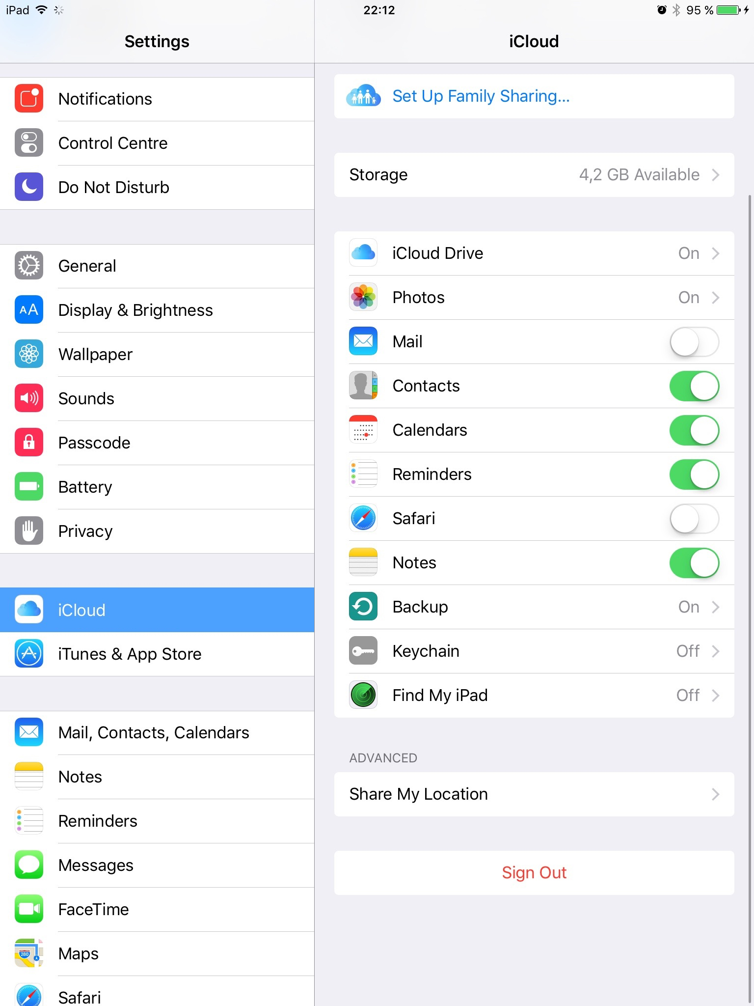 Settings > iCloud: Deactivate Find my iPad | Always-On VPN with iPhone and iPad