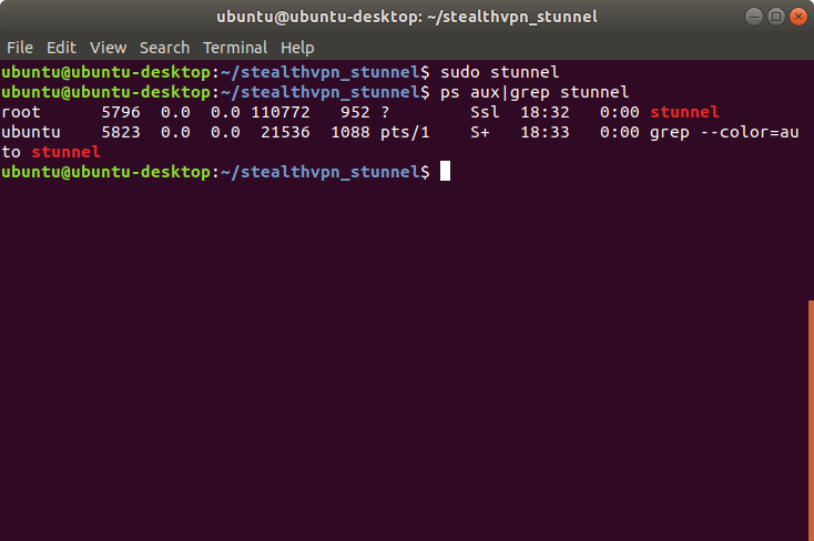 stunnel starten und in den Hintergrund gehen lassen | Stealth VPN unter Linux (OpenVPN & stunnel)
