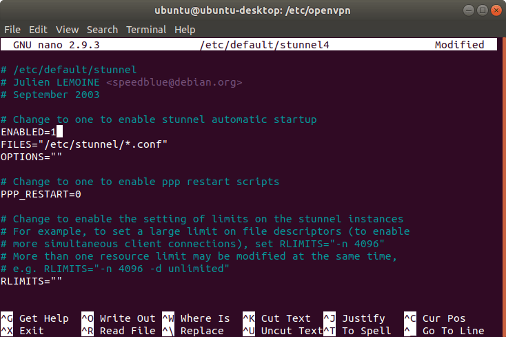 Configure stunnel to start up on boot | Stealth VPN on Linux (OpenVPN & stunnel)