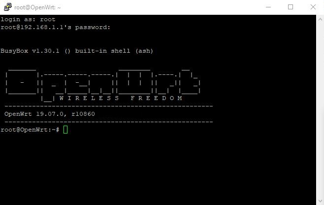 Ssh terminal (PuTTY) | OpenVPN with obfsproxy (Stealth VPN) on a Router running OpenWRT