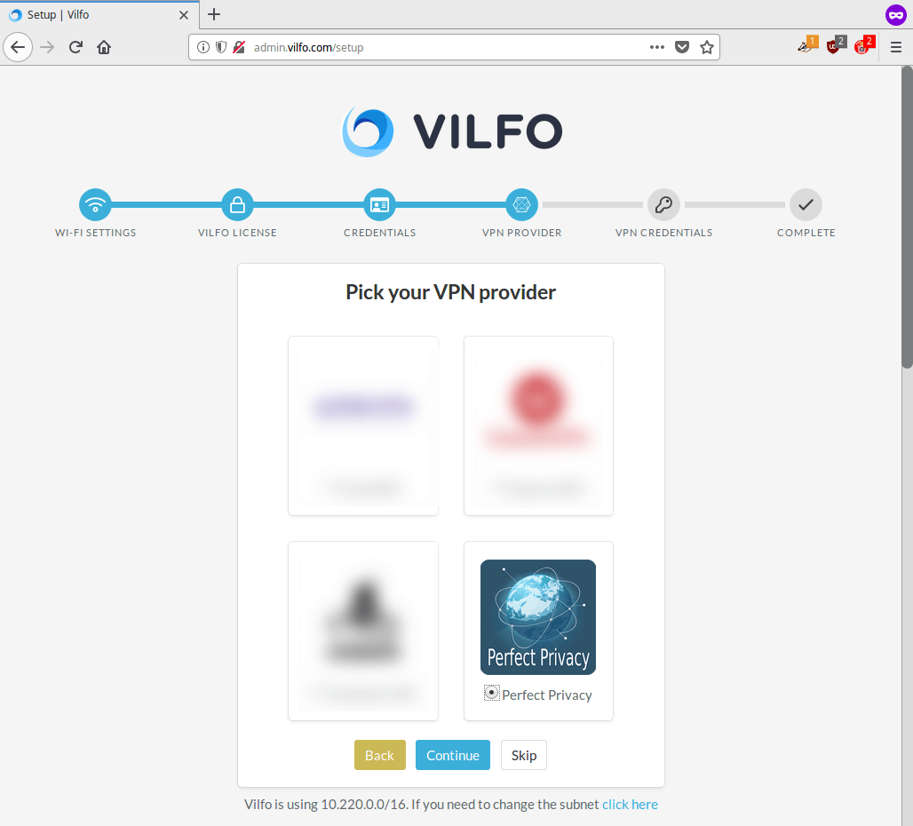 Vilfo-Router - VPN Provider: VPN Anbieter Perfect Privacy auswählen | Perfect Privacy VPN für Vilfo Router