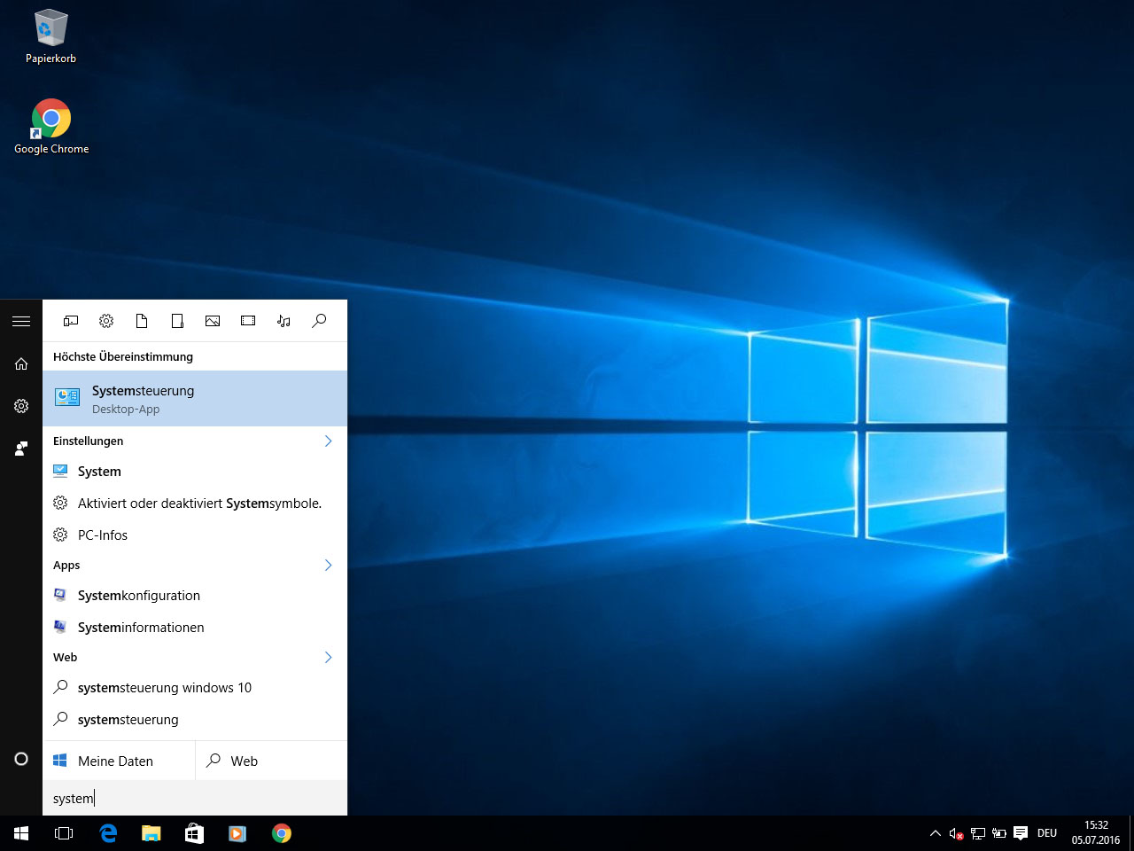 Windows 10 Startmenü: Systemsteuerung | HTTP Proxy unter Windows 10 einrichten
