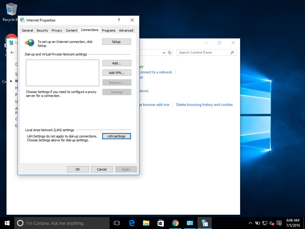 Screenshot 4: Set up http proxy with Windows 10 | HTTP proxy configuration on Windows 10