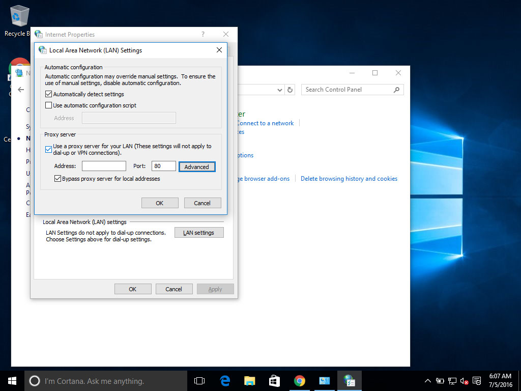 Screenshot 5: Set up http proxy with Windows 10 | HTTP proxy configuration on Windows 10