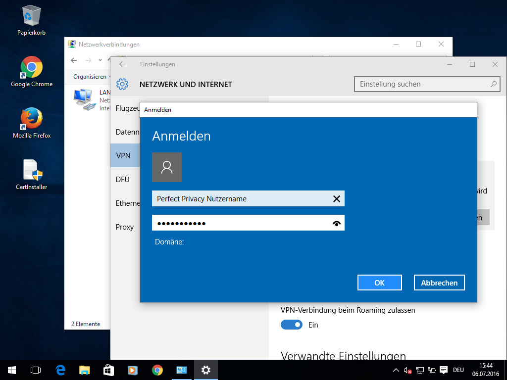 Screenshot 13: IPsec Zertifikate Windows 10 | Windows 10 IPsec/IKEv2 mit Zertifikaten einrichten