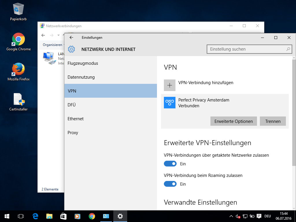 Screenshot 14: IPsec Zertifikate Windows 10 | Windows 10 IPsec/IKEv2 mit Zertifikaten einrichten