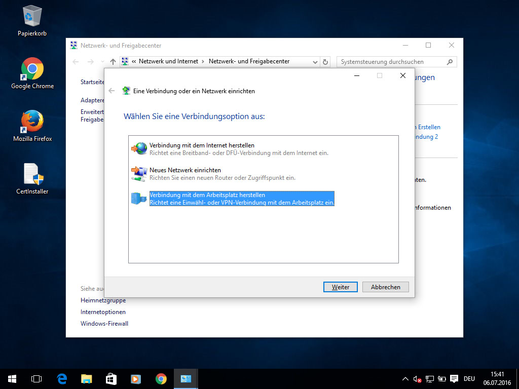 Screenshot 5: IPsec Zertifikate Windows 10 | Windows 10 IPsec/IKEv2 mit Zertifikaten einrichten