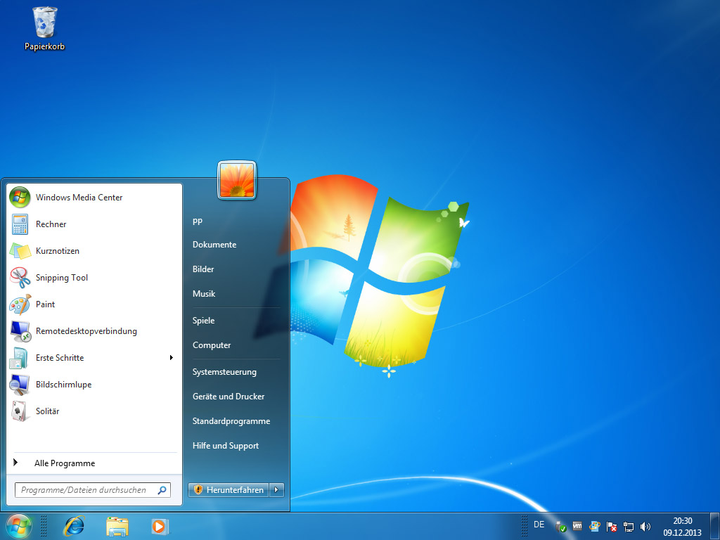 Screenshot Windows 7 Startmenü klick auf Systemsteuerung | HTTP Proxy unter Windows 7 einrichten