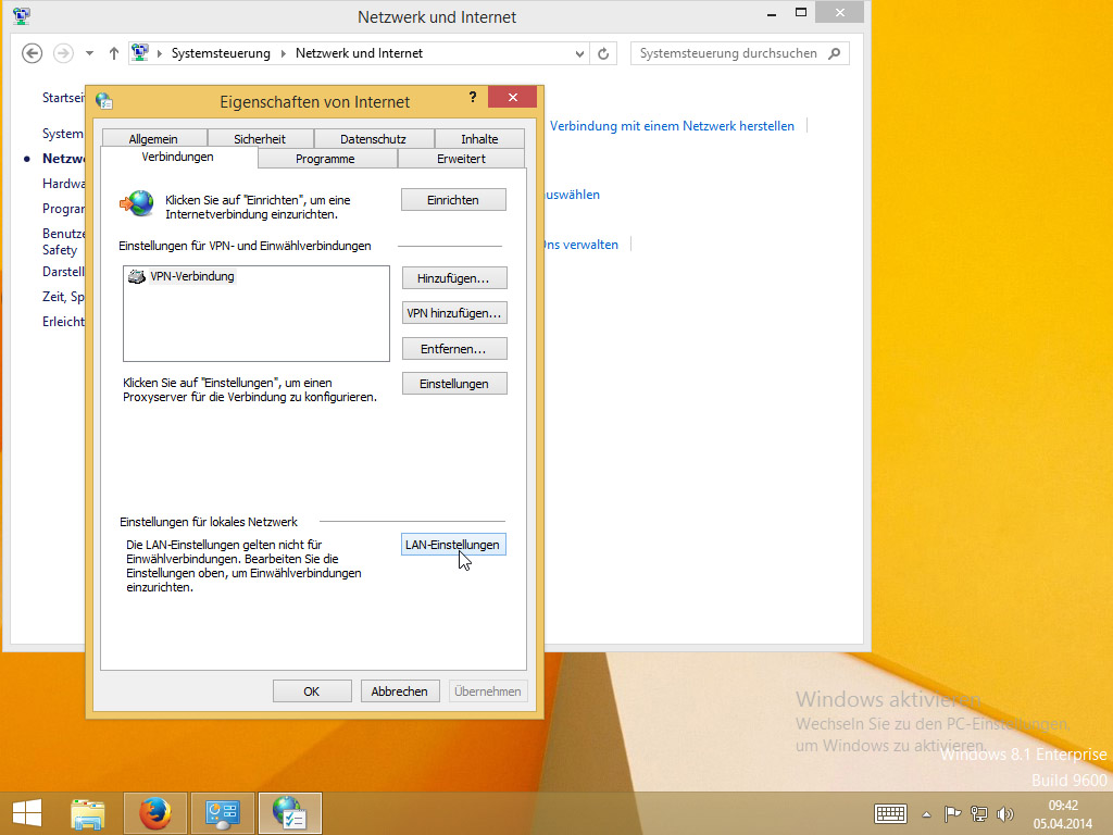 Screenshot Windows 8 Eigenschaft von Internet klick auf LAN-Einstellungen | HTTP Proxy unter Windows 8 einrichten